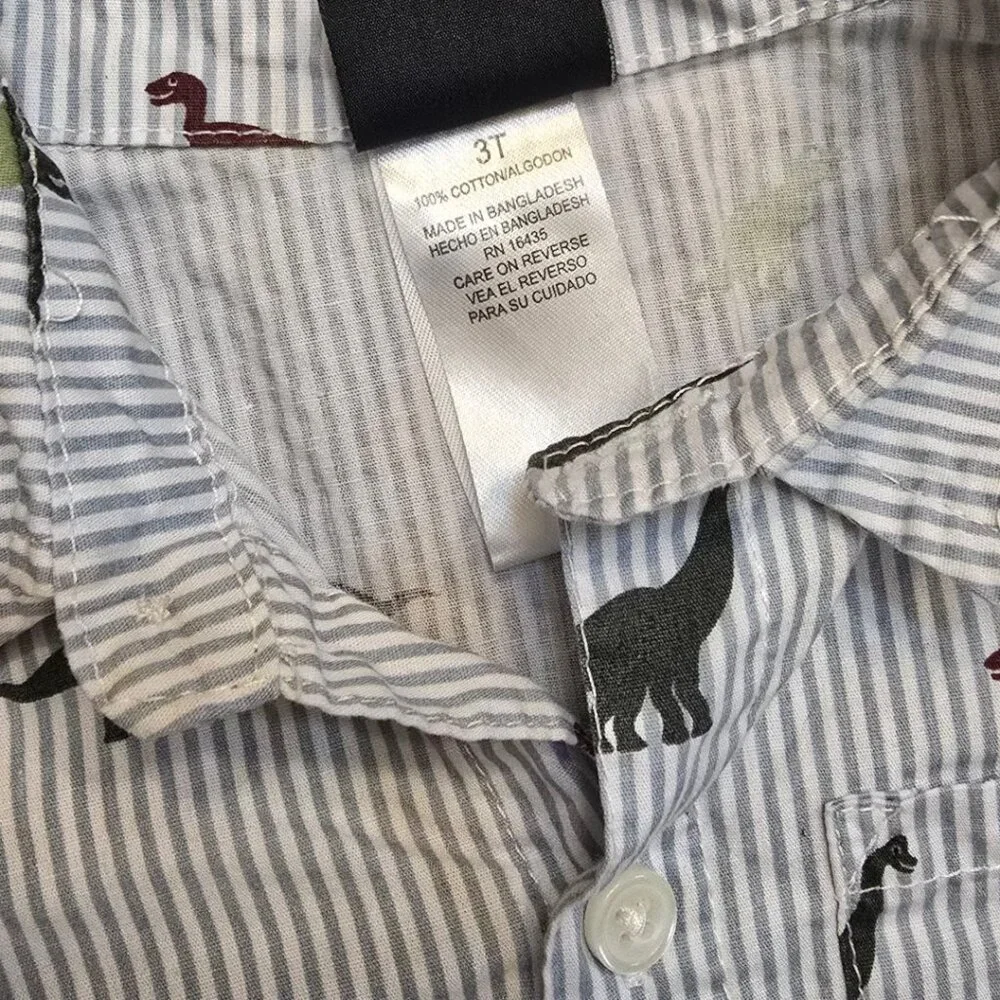 Boys Bundle - Two Striped Button Down Shirts sz 3T
